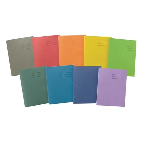 Red 9x7" Exercise Book 80-Page 7mm Squared (Pack of 100)