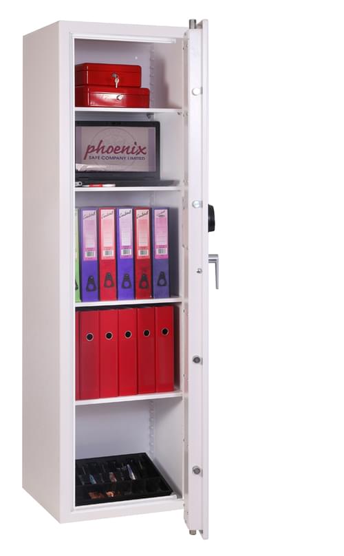 THE PHOENIX SECURSTORE is ideal for any retail environment, providing secure storage for stock, till drawers, cash boxes, mobile phones, cigarettes, weapons etc. FIXING - Ready prepared for fixing to the floor or wall, with fixing bolts supplied for brick walls or concrete floors. COLOUR - Finished in a high quality scratch resistant paint RAL9003 White.