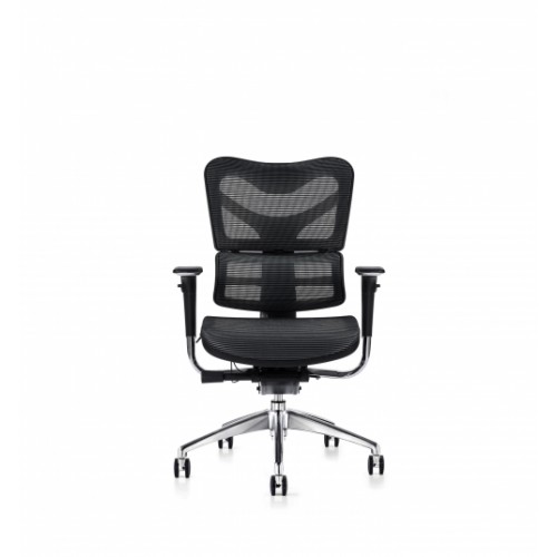 V46 Ergonomic Synchronised Mechanism Black Soft Weave Back & Seat Operators Chair with 3D Adjustable Arms
