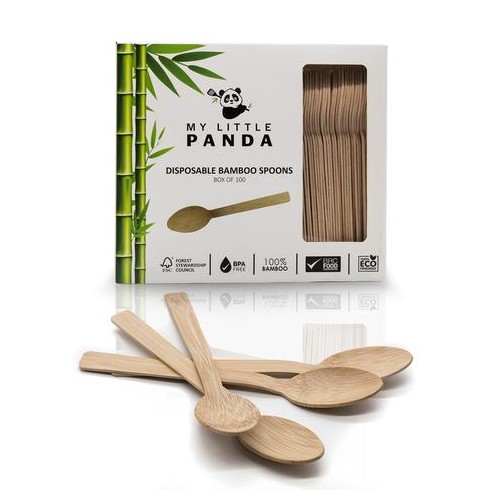 My Little Panda Disposable Bamboo Spoons