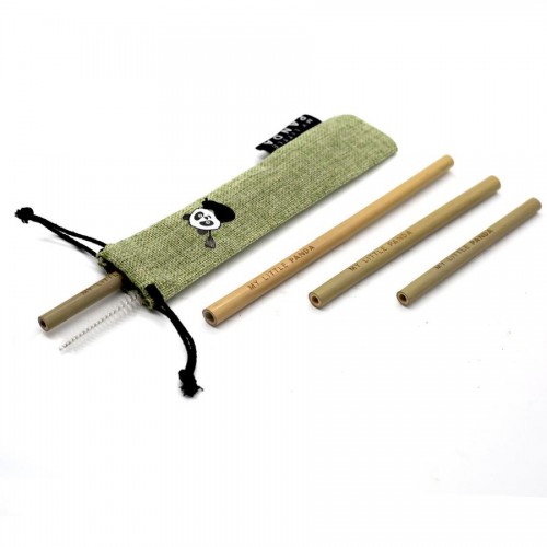 Reusable Bamboo Straws Selection - Forest Green