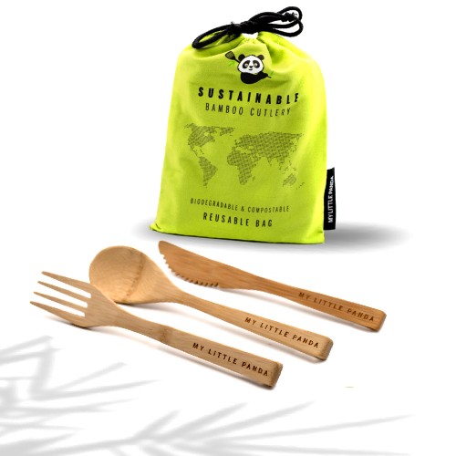 Reusable Bamboo Cutlery - Set of 12 - Lime