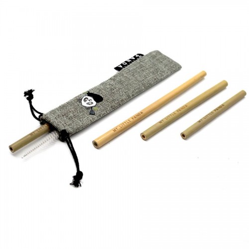 Reusable Bamboo Straws Selection - Charcoal
