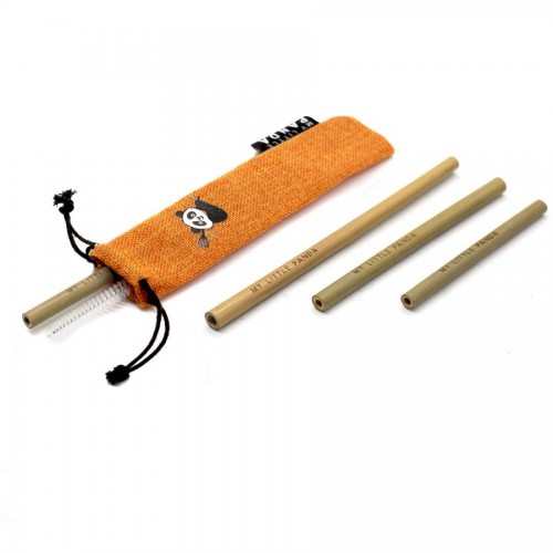 Reusable Bamboo Straws Selection - Sunglow