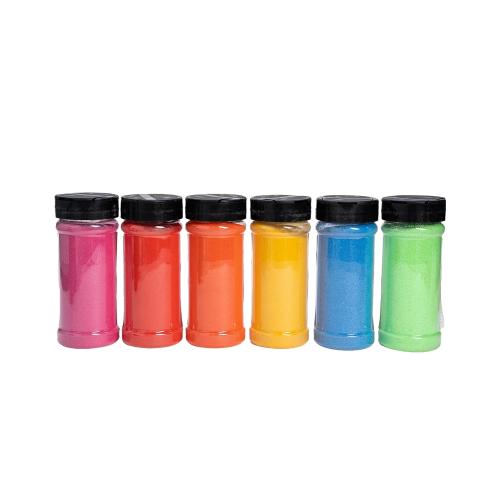 School Craft Sand Fluorescent Assorted 350g [Pack 6]