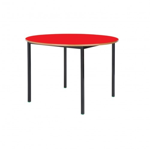 School Table Circular 1000mm Fully Welded Frame MDF Bullnose Edge