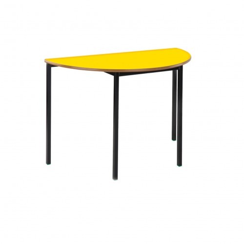 School Table Semi-Circular 1200mm Fully Welded Frame MDF Bullnose Edge