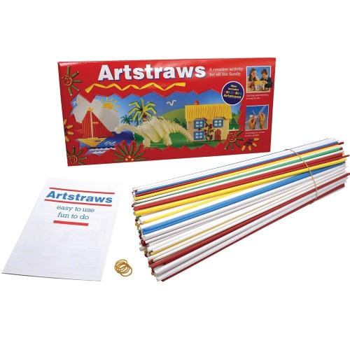 School Artstraws 4/6mmx40cm Assorted [Pack 300]