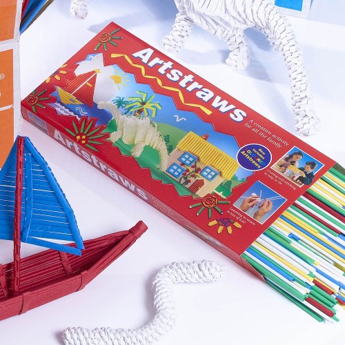 School Artstraws 4/6mmx40cm Assorted [Pack 300]