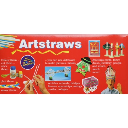 School Artstraws 4/6mmx40cm Assorted [Pack 300]