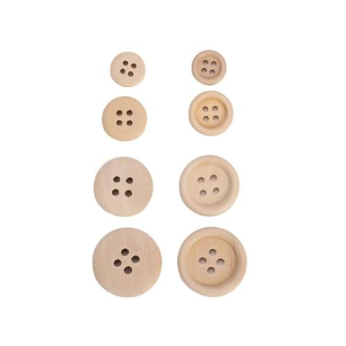 School Craft Buttons Wooden Assorted [Pack 440]