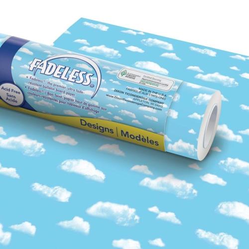 School Poster Paper Roll Clouds 1218mmx15m [Pack 1]
