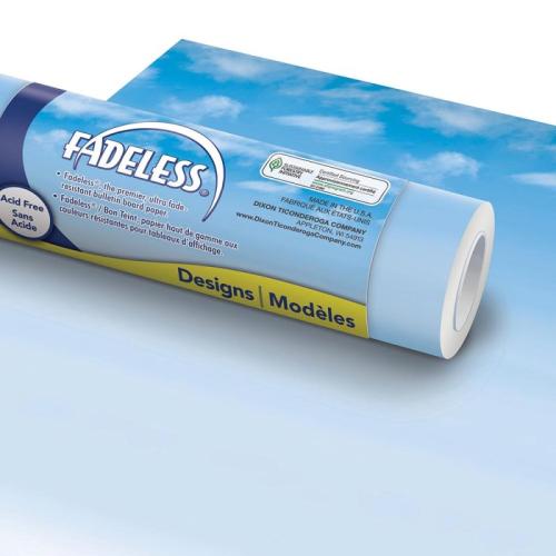 School Poster Paper Roll Wispy Clouds 1218mmx15m [Pack 1]