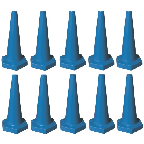 School Marker Cone Weighted 50cm Blue [Pack 10]