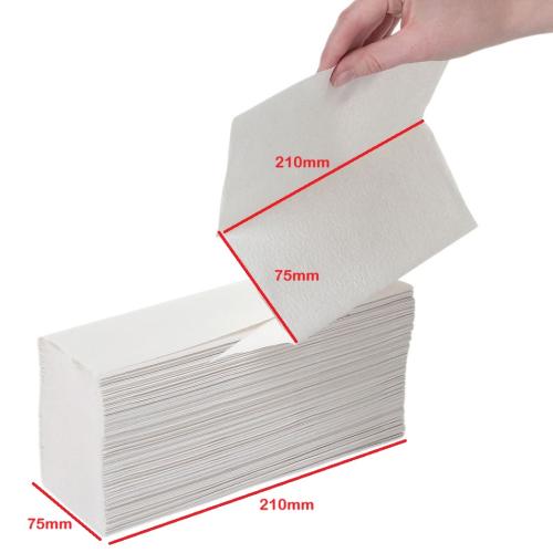 School Hand Towels Z-Fold Two-ply White 225x210mm [Pack 3000]