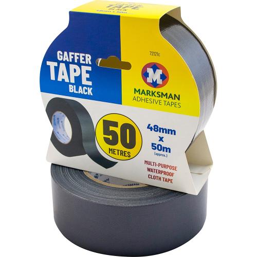 School Universal Gaffer Tape 48mmx50m Black [Pack 1]