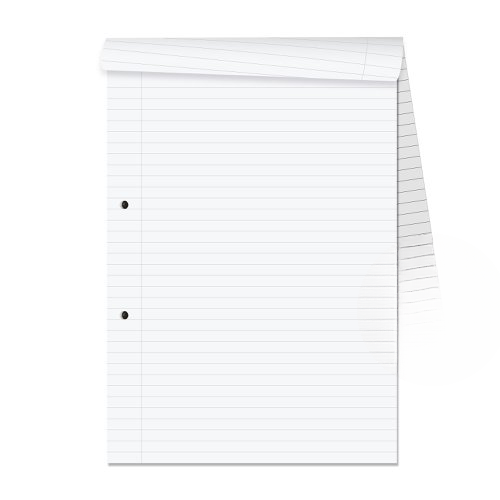 School Refill Pad Glued Headbound A4 Ruled/Margin 2 Hole Punched [Pack 10]