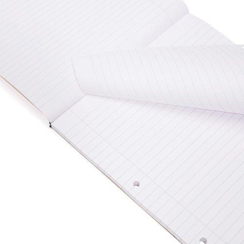 School Refill Pad Glued Headbound A4 Ruled/Margin 2 Hole Punched [Pack 10]