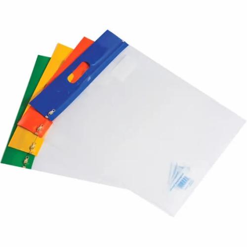 School Zip Book Carrier Bags A4+ Assorted [Pack 25]