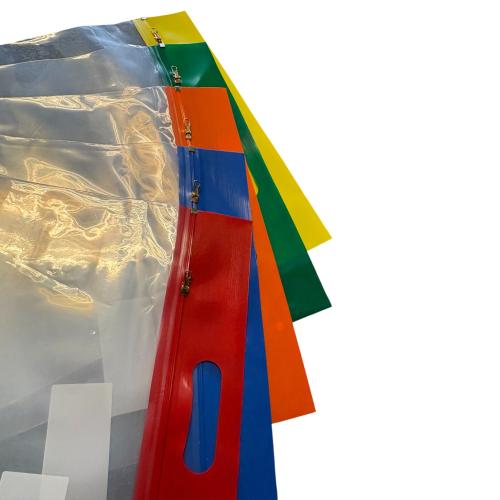 School Zip Book Carrier Bags A4+ Assorted [Pack 25]