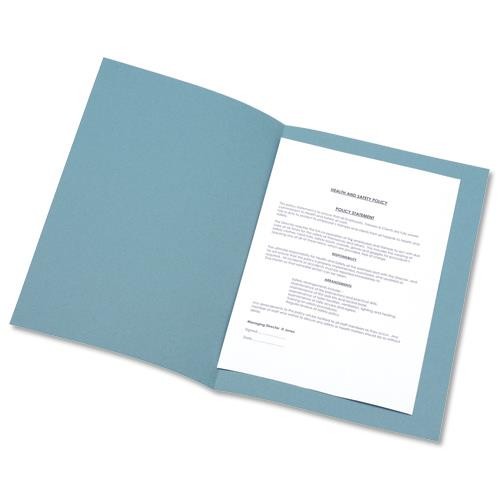 School Square Cut Folders Foolscap Blue [Pack 100]