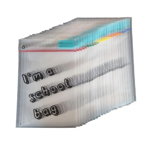 School Grip Seal Book Carrier Bags A4+ Assorted [Pack 25]
