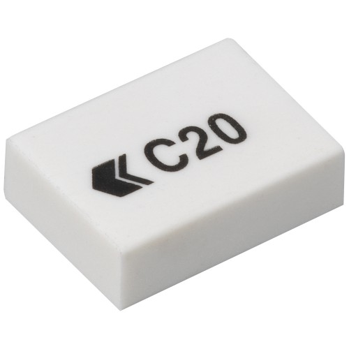 School White Eraser 33x23x10mm [Pack 45] Education and School