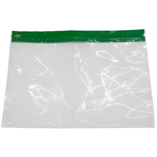 School Zip Bags A3 480x350mm Green [Pack 25]