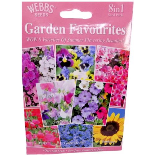 School Seeds Garden Flowers Selection 8 Varieties [Pack 1]