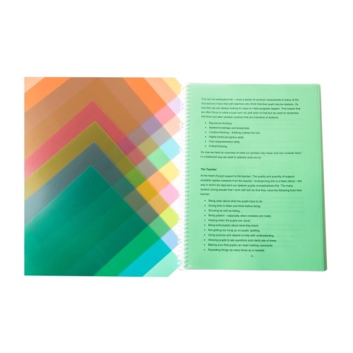School Coloured Page Reading Overlays Assorted Tints A4 [Pack 10]