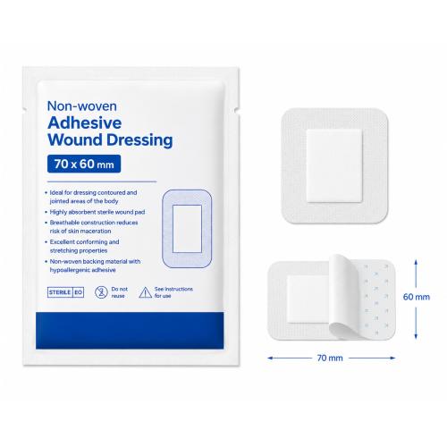 School Fabric Non-woven Adhesive Wound Dressing 70x60mm [Pack 25]