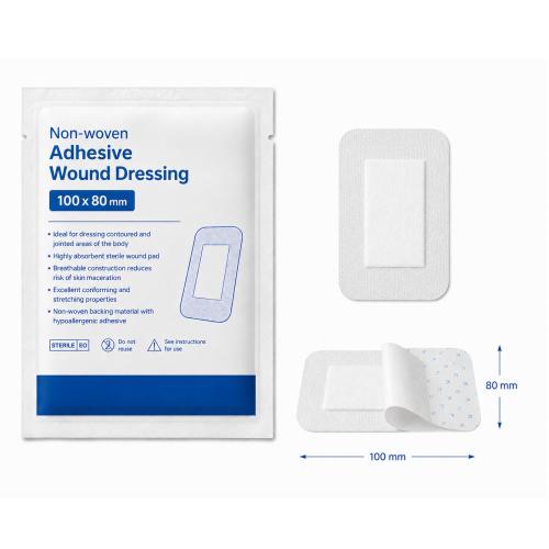 School Fabric Non-woven Adhesive Wound Dressing 100x80mm [Pack 25]