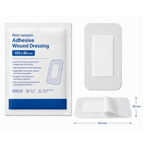 School Fabric Non-woven Adhesive Wound Dressing 150x80mm [Pack 25]