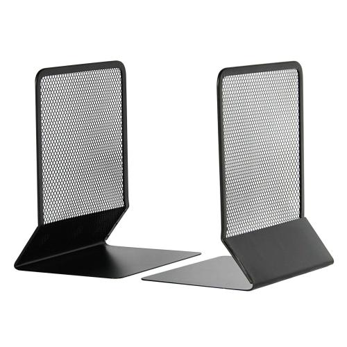 School Bookends Metal 172mm Black [Pack 2]