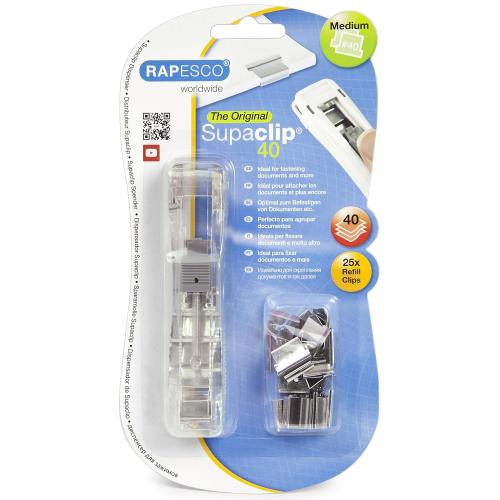 School Clip Dispenser + 25 Clips [Pack 1]