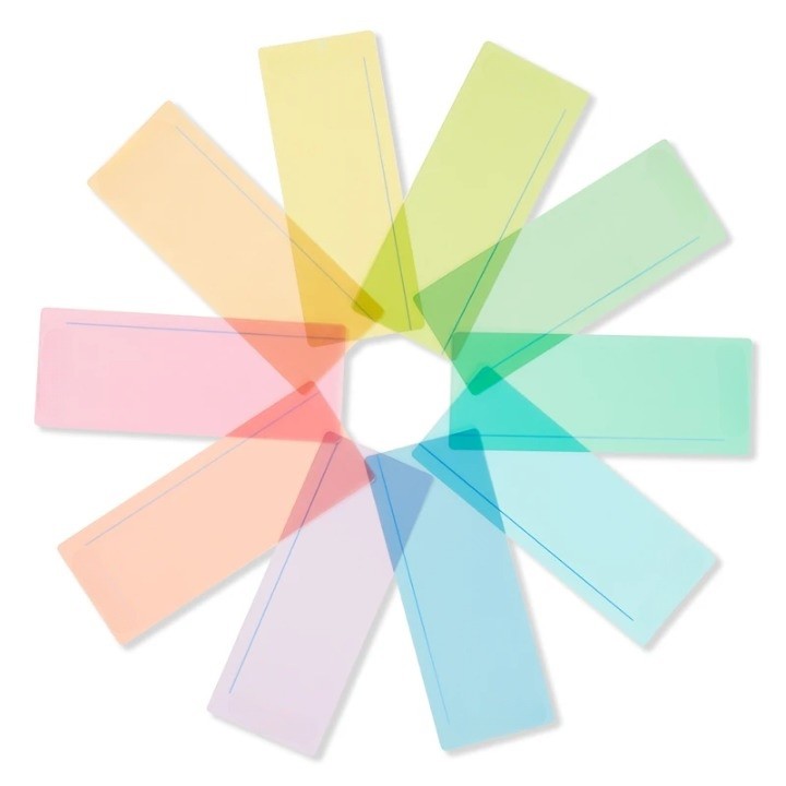 Window Ruler Eyes School Plain Window Eye Level Reading Rulers Assorted Tints [Pack 10 ...