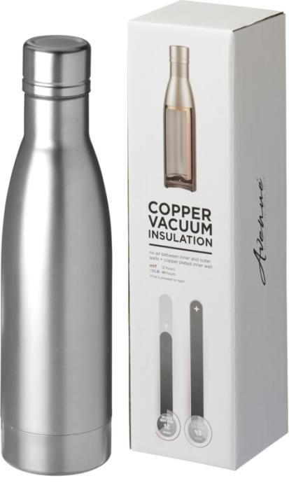 Copper Vacuum Insulated Water Bottle / Flask - Silver