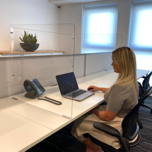 Desk Screen - Clear 3mm Acrylic Divider