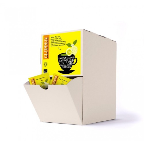 Clipper Lemon and Ginger Fairtrade Envelope Tea Bags - Pack 250