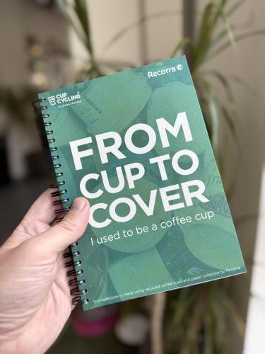 Recorra Recycled Coffee Cup Notebook - A5 Wirebound