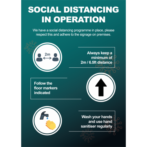 Social Distancing Poster A3