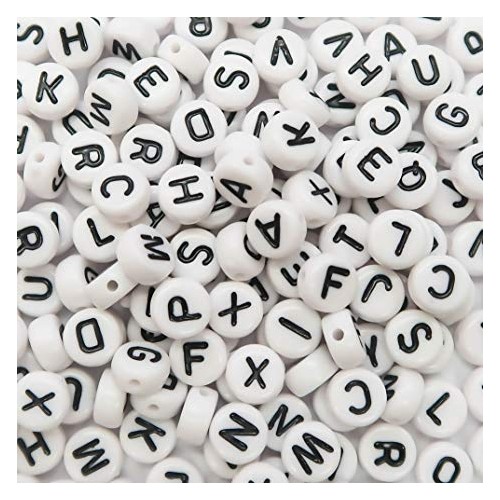 Letter Beads - White