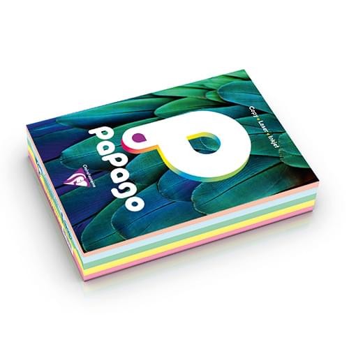 Papago Coloured Paper Pastel Rainbow Pack A4 80gsm 500 Sheets