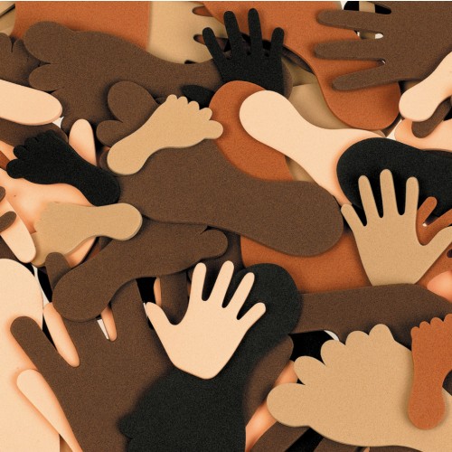Multicultural Foam Shapes - Hands and Feet