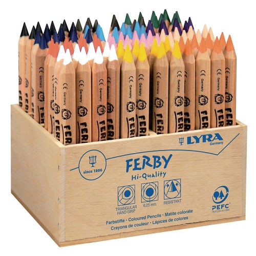 Lyra Ferby Nature Colouring Pencils - Wooden Display 96pcs