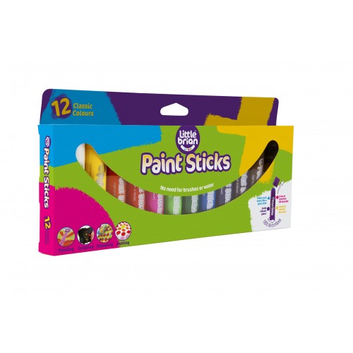 Little Brian Paint Sticks - Classic Assorted Pack 12