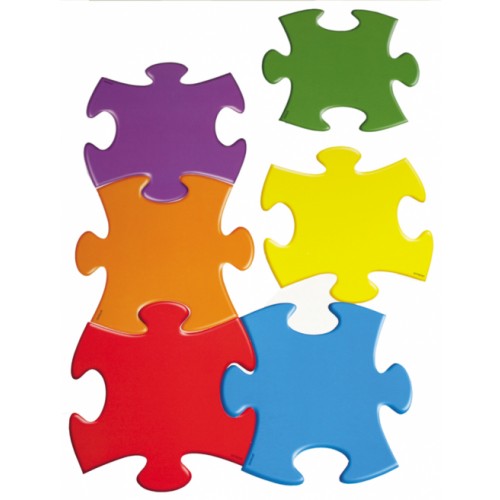 Die-cut Display Embellishments - Puzzle Pieces