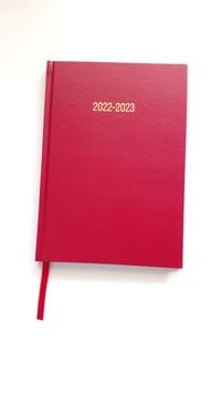 Academic Diary A4 Day A Page 2022-23 Burgundy