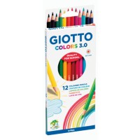 Giotto Colours 3.0 Colouring Pencils - Pack 12