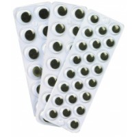 Peel N' Stick Wiggly Eyes On A Sheet - Black & White